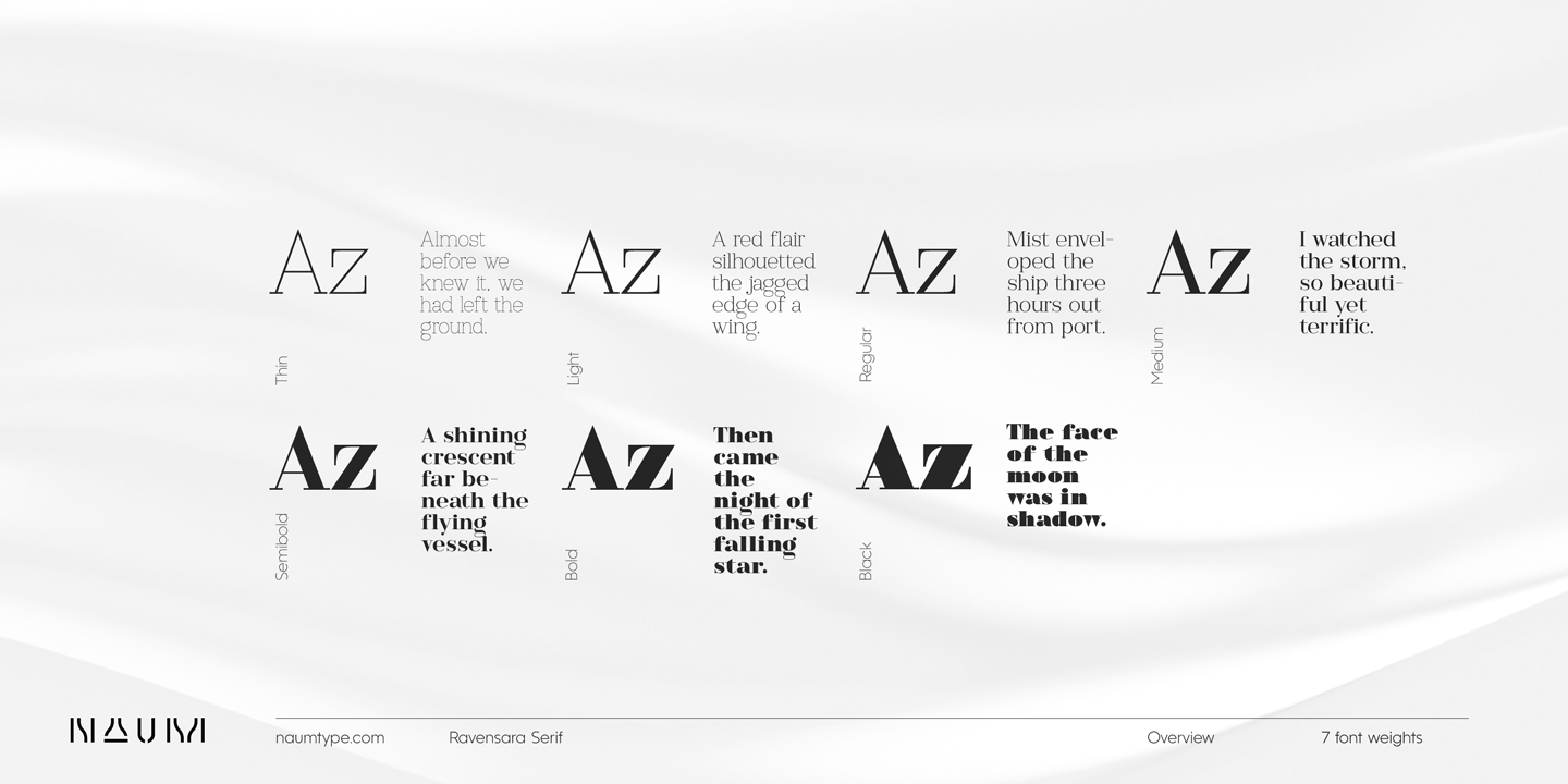 Example font Ravensara Serif #7